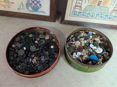 Buttons, Charlie Brown Christmas Tree, and (2) stitched signs