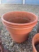 (6) planters and plant stand