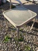 (2) lounge chairs with side table