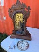 E.N. WELCH 8 DAY WINDUP MANTLE CLOCK RUNS