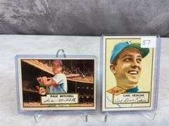 1952 Topps Carl Erskine & Dale Mitchell Cards
