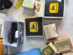 Tote of filters, parts, and more - John Deere, Wix, etc