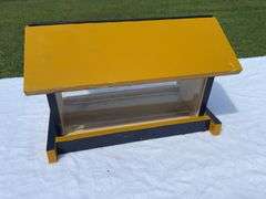 Homemade WVU Wooden Bird Feeder