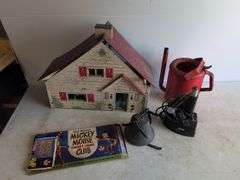 Small metal bell, watering can, and more