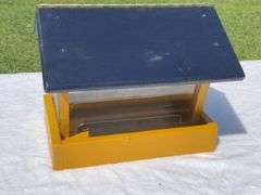 Homemade WVU Wooden Bird Feeder