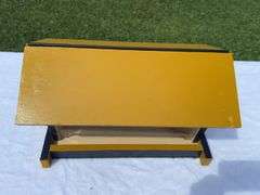 Homemade WVU Wooden Bird Feeder