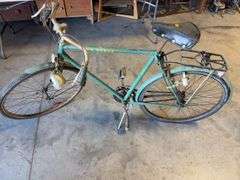Vintage green John Deere bicycle - as is