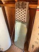 (2) metal car ramps and misc. glass