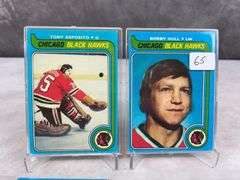 (9) 1970's Topps Hockey Cards - Hull, Esposito, LaFleur & Others