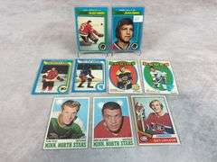(9) 1970's Topps Hockey Cards - Hull, Esposito, LaFleur & Others