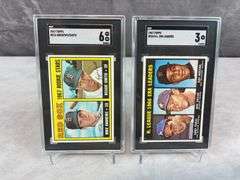 1967 Topps NL ERA Leaders & Andrews/Smith - SGC 3 & SGC 6