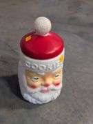 Plastic Santa cookie jar - 12" tall