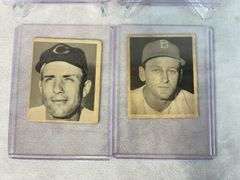 1948 Bowman baseball: Sauer, Edwards, Wyrostek, Wehmieier