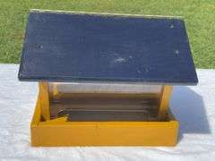 Homemade WVU Wooden Bird Feeder