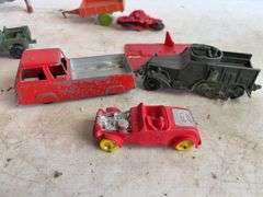 Tote of hand saws and clamps