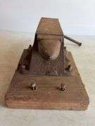 Anvil/bench vise and safety goggles