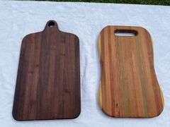 (2) Homemade Wooden Charcuterie Boards