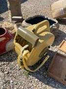 Large lot of outdoor items including fountains, garden hose with reel, plant stand, basket, planters