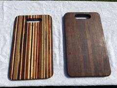 (2) Homemade Wooden Charcuterie Boards