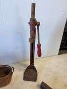 Vintage items - ladles, levels, utensils, strainers, and more