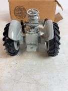 Ford 8N die-cast model tractor with Dearborn plow and other Ford tractor - 1/16 scale, dirty