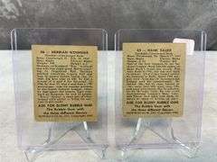 1948 Bowman baseball: Sauer, Edwards, Wyrostek, Wehmieier