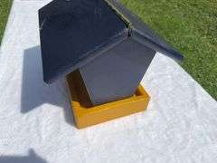 Homemade WVU Wooden Bird Feeder