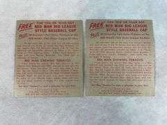 (2) 1955 Red Man Tobacco Cards - Jack Harshman & Minni Minoso