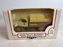 (2) model truck banks - Deere & Company - 1/30 scale & Mack Bulldog - 1/38 scale
