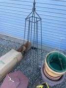 Assortment of Planters, sprayer, bird house, decorative stand and watering can