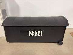 Black plastic post mount mailbox patriot large