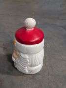 Plastic Santa cookie jar - 12" tall