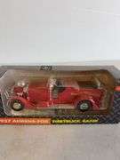 (2) 1937 John Deere firetruck banks - 1/30 scale, dirty boxes