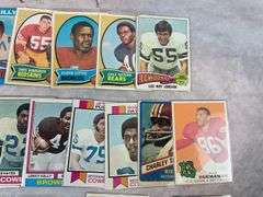 (25) 1950's 60's & 70's Football Cards - Franco Harris (RC), Simpson, Sayers & Others