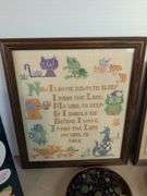 Buttons, Charlie Brown Christmas Tree, and (2) stitched signs