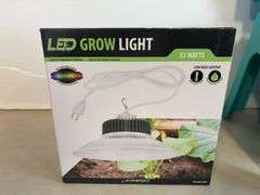 Rubbermaid step stool and LED grow light