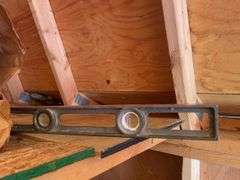 Misc. Tools and parts including antique planes, level & misc.