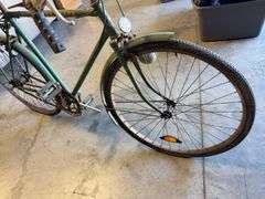 Vintage green John Deere bicycle - as is