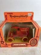 (2) Ford diecast model delivery vehicle coin banks - 1/25 scale, dirty