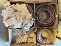 Tote of vintage items - plate, signs/pictures, and more