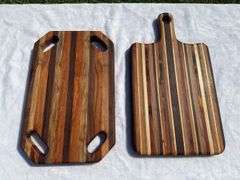 (2) Homemade Wooden Charcuterie Boards