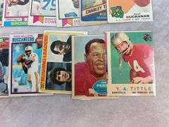 (25) 1950's 60's & 70's Football Cards - Franco Harris (RC), Simpson, Sayers & Others