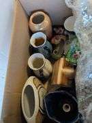 (2) boxes of miscellaneous glassware and decor