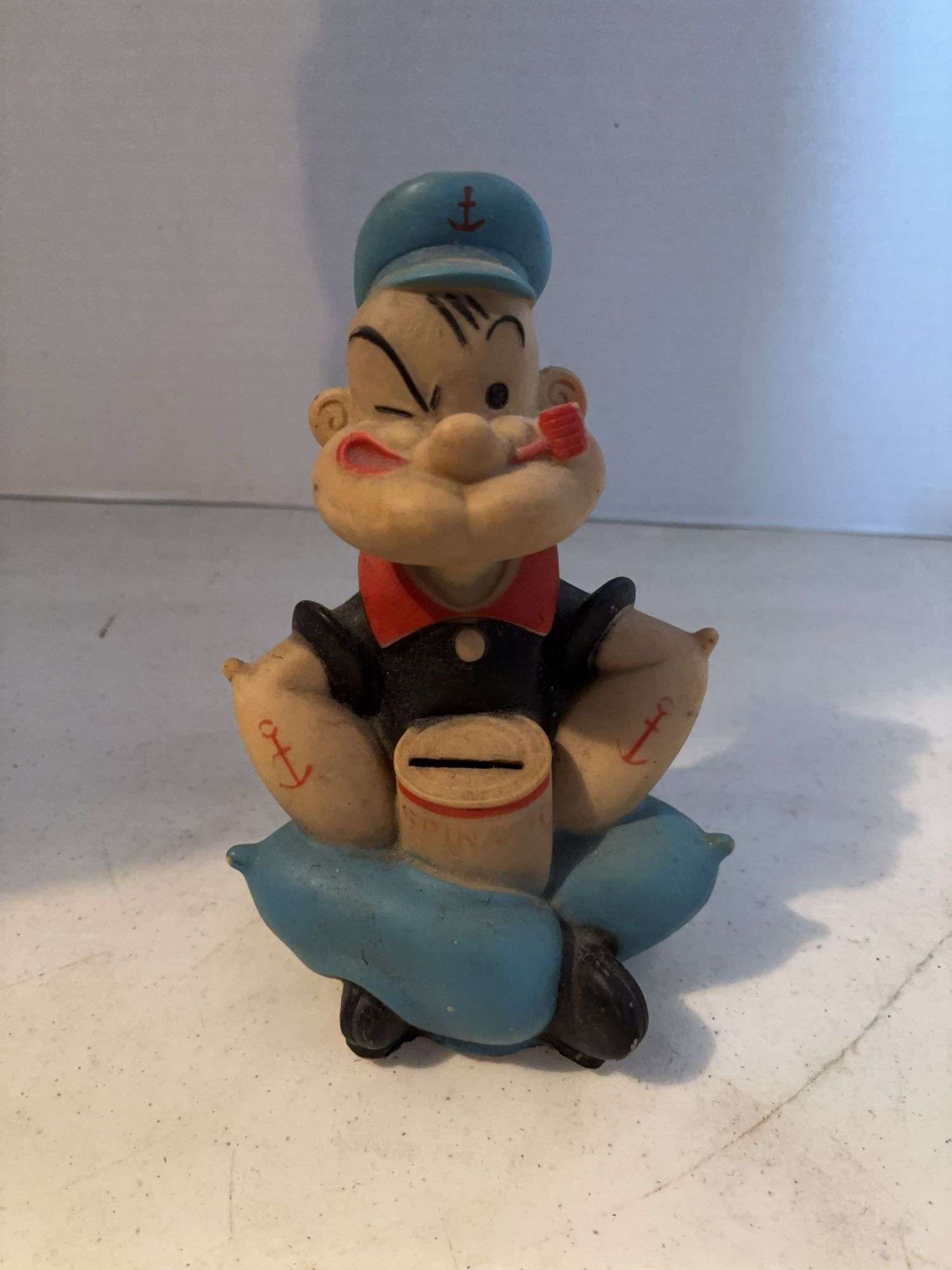 1955 POPEYE COIN BANK 8”