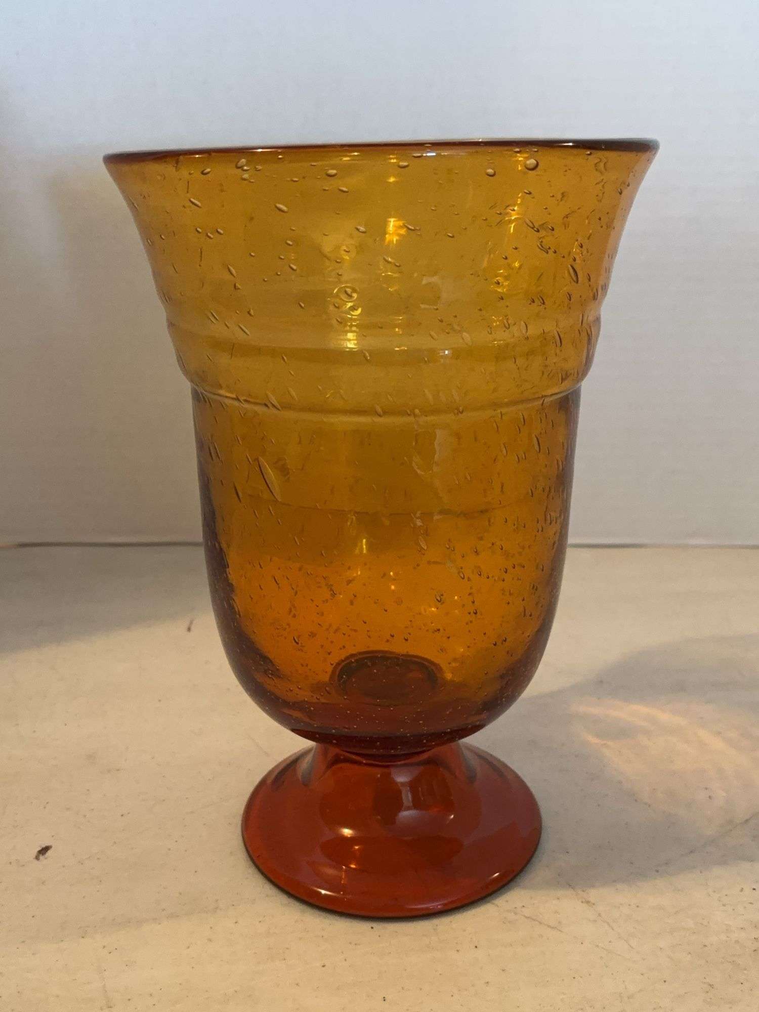 10” AMBER BUBBLE GLASS
