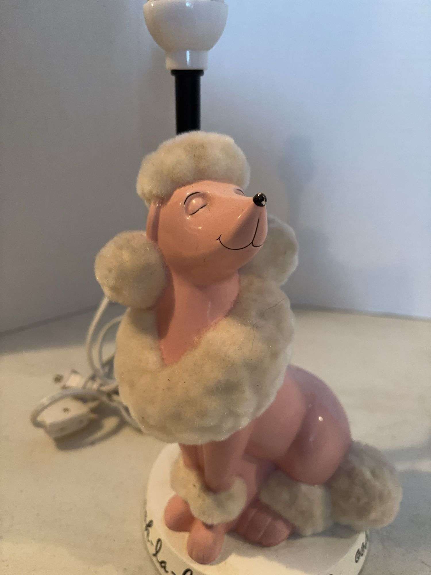DEPT. 56 PINK POODLE 12” LAMP
