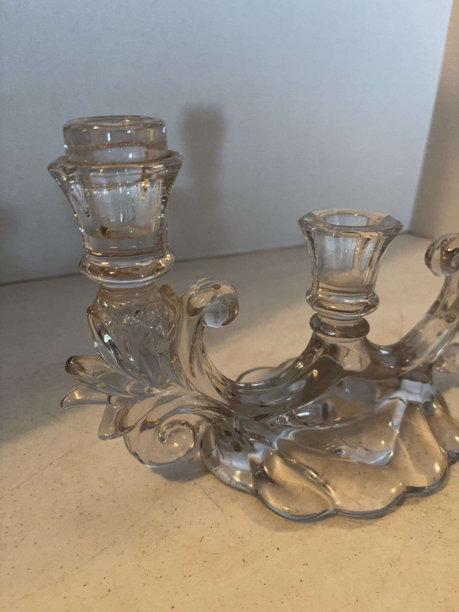 FOSTORIA GLASS CANDLE OPERA