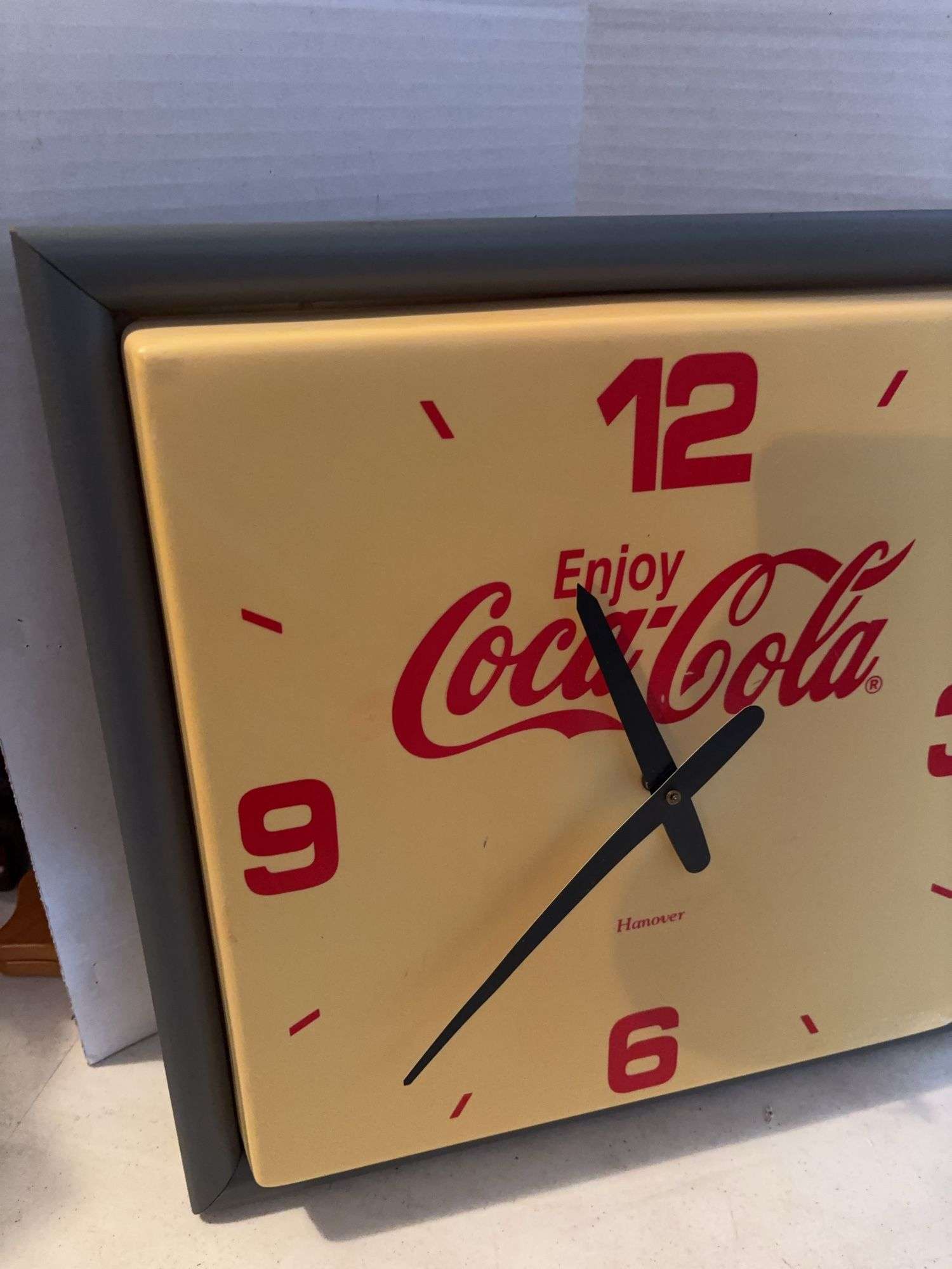 16” x 16” WORKING COCA COLA WALL CLOCK ELECTRIC