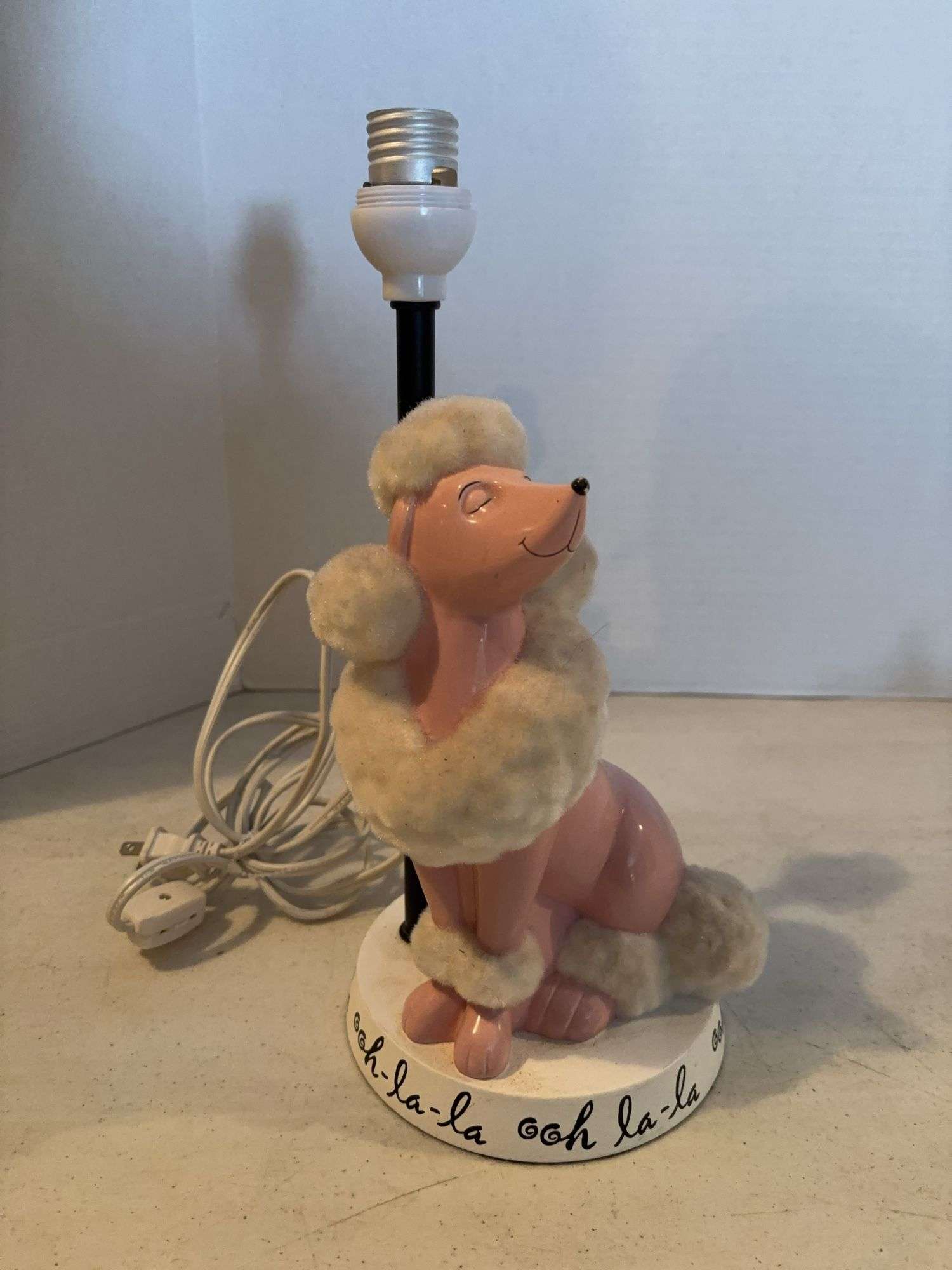 DEPT. 56 PINK POODLE 12” LAMP