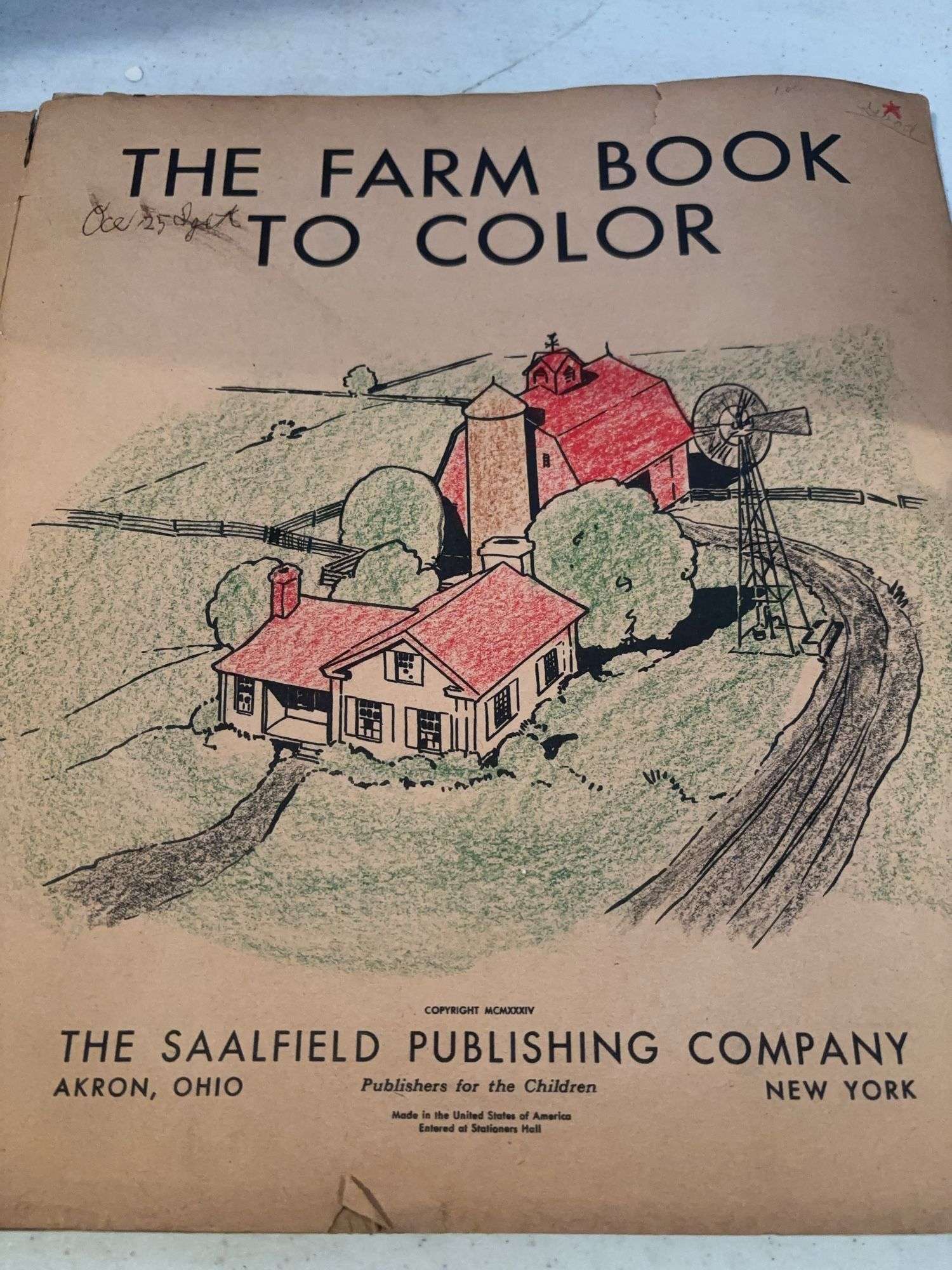 1934 FARM COLOR BOOK